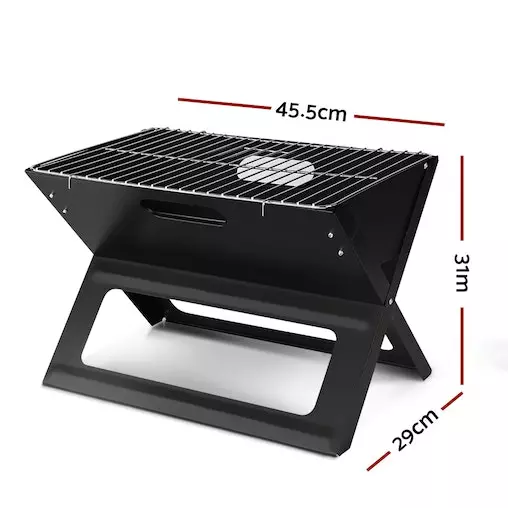 Grillz Portable BBQ Charcoal Grill Smoker Outdoor Folding Steel Camping Barbecue 3 Grillz Portable BBQ Charcoal Grill Smoker Outdoor Folding Steel Camping Barbecue - Image 3