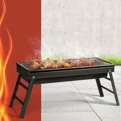 Grillz Charcoal BBQ Foldable Grill Camping Smoker -Barbeques shop 5OV0hzXI x809B H4OW0lfYzw