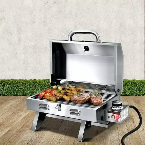 Grillz Portable Gas BBQ Grill Stove Oven Stainless Steel Outdoor Camping Cooker 8 Grillz Portable Gas BBQ Grill Stove Oven Stainless Steel Outdoor Camping Cooker - Image 8