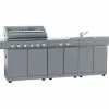 Alfresco Island Inc 6 Burner BBQ, Sink & Range
