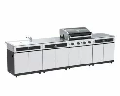 Beefmaster Classic 4 Burner BBQ Kitchen On Deluxe Cart -Barbeques shop BI4DXBKRV 02