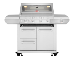 BeefEater 7000 Premium 4 Burner Flame Failure BBQ On Side Burner Cart -Barbeques shop BMF7645SA 03
