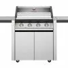 BeefEater 1600 Series - 4 Burner Stainless Steel BBQ With Side Burner (Silver)