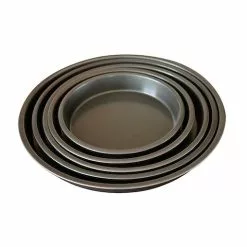 SOGA 2X 10-inch Round Black Steel Non-stick Pizza Tray Oven Baking Plate Pan -Barbeques shop DIvUuL4zz2rt4xnyX6 V9WyQs 2