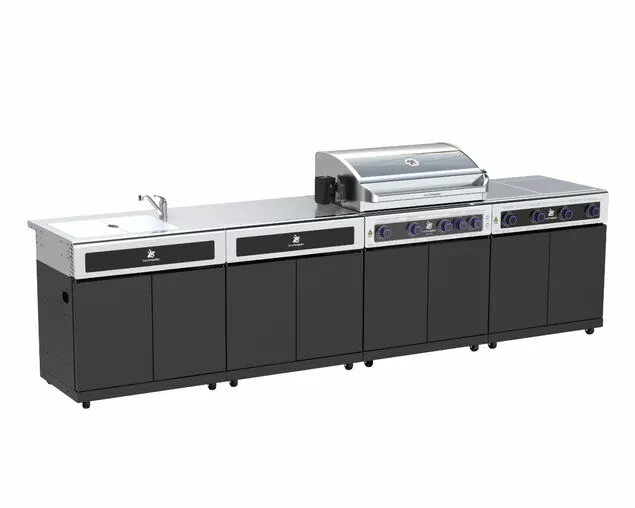 Beefmaster Deluxe 4 Burner BBQ Kitchen On Classic Cart 2 Beefmaster Deluxe 4 Burner BBQ Kitchen On Classic Cart - Image 2