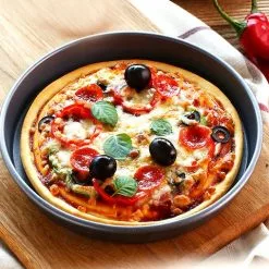 SOGA 2X 9-inch Round Black Steel Non-stick Pizza Tray Oven Baking Plate Pan -Barbeques shop E1BYkibG0jiLZPQlVEuvleH Q 3