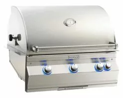 Fire Magic Grills Aurora A660i 3 Burner Built-In BBQ (H Shaped Burners) With Analog Thermometer, Backburner & Rotisserie Kit