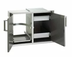 Fire Magic Grills Double Doors W/Trash Tray & Dual Drawers