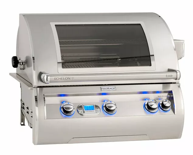 Fire Magic Grills Echelon E660i 3 Burner Built-In BBQ (H Shaped Burners) With Digital Thermometer And Magic Window 1 Fire Magic Grills Echelon E660i 3 Burner Built-In BBQ (H Shaped Burners) With Digital Thermometer And Magic Window