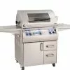 Fire Magic Grills Echelon E660s Free Standing 3 Burner BBQ (H Shaped Burners) With Digital Thermometer And Flush Mounted Single Side Burner