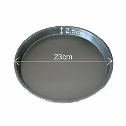 SOGA 2X 9-inch Round Black Steel Non-stick Pizza Tray Oven Baking Plate Pan -Barbeques shop Fl18MIQUVijgVBN2wNFu19V4s