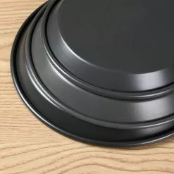 SOGA 2X 9-inch Round Black Steel Non-stick Pizza Tray Oven Baking Plate Pan -Barbeques shop GZH1LUJyKdoaJSkxFsEbCactk 3