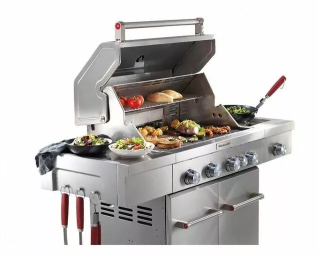 KitchenAid 4 Burner LPG BBQ With Side Burner 2 KitchenAid 4 Burner LPG BBQ With Side Burner - Image 2