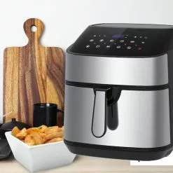 Kitchen Couture 11.5 Litre Air Fryer Multifunctional LCD Digital Display Silver Silver