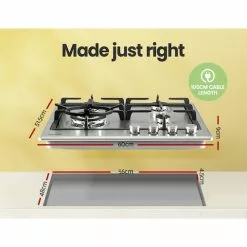 Comfee 60cm Gas Cooktop Stainless Steel 4 Burners Kitchen Stove Cook Top NG LPG -Barbeques shop OAfuCS9x6wPYoVOCuu9hmHbrM