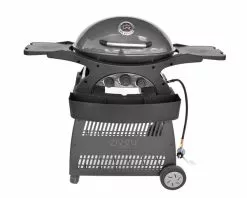 Ziggy By Ziegler And Brown Ziggy Classic Triple Grill Natural Gas BBQ On Cart (Gunmetal Grey)