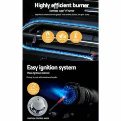 Grillz Portable Gas BBQ Grill Stove Oven Stainless Steel Outdoor Camping Cooker 12 Grillz Portable Gas BBQ Grill Stove Oven Stainless Steel Outdoor Camping Cooker -Barbeques shop fVTRQp85aZzdY1RILHAxwqqQo