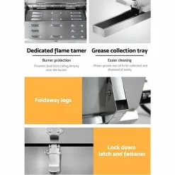 Grillz Portable Gas BBQ LPG Oven Camping Cooker Grill 2 Burners Stove Outdoor -Barbeques shop lmCLiPRlJHym9tpczdC7T1 gY