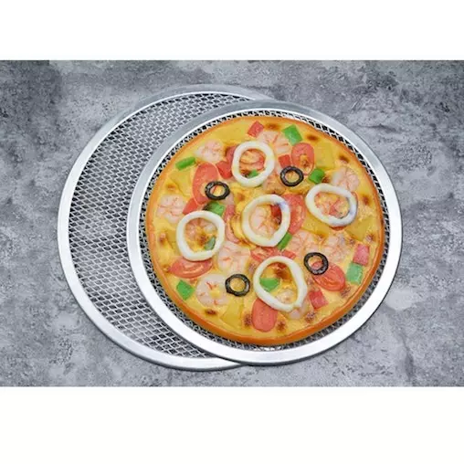 SOGA 2X 12-inch Round Seamless Aluminium Nonstick Commercial Grade Pizza Screen Baking Pan 2 SOGA 2X 12-inch Round Seamless Aluminium Nonstick Commercial Grade Pizza Screen Baking Pan - Image 2
