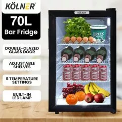 Kolner 70L Mini Bar Fridge Glass Door Beverage Cooler Drinks Refrigerator -Barbeques shop tnA89Pr4zuujWesKejyEewSpc